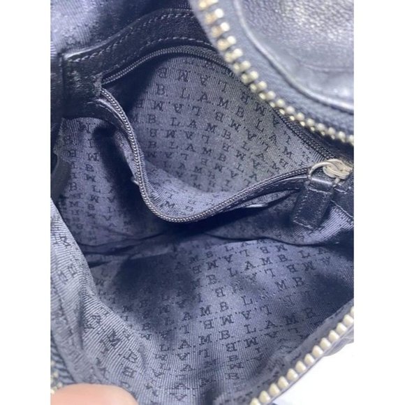 Lamb Messenger Adjustable Strap Black Leather Cross Body Bag - Picture 7 of 8